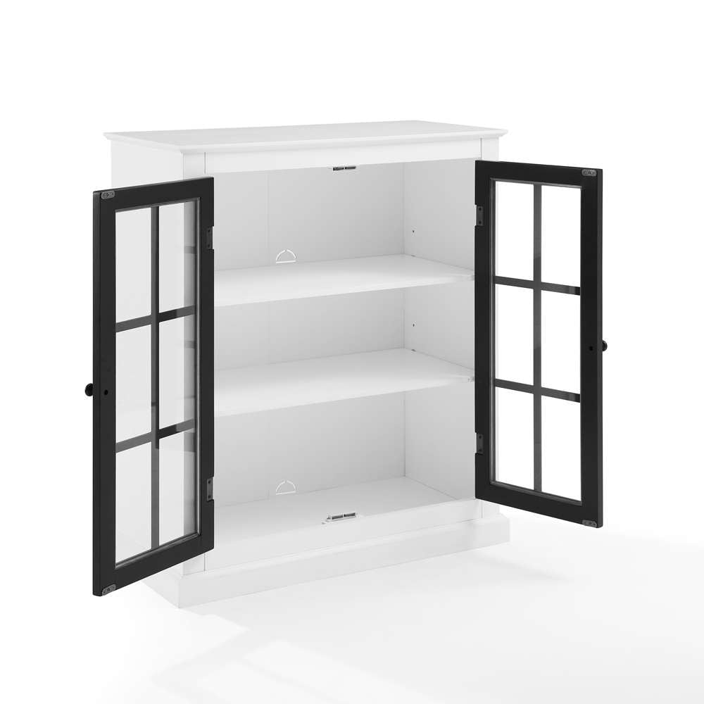 Crosley Furniture Cecily Stackable Storage Pantry White/Matte Black - CF3125-WH veiw 11