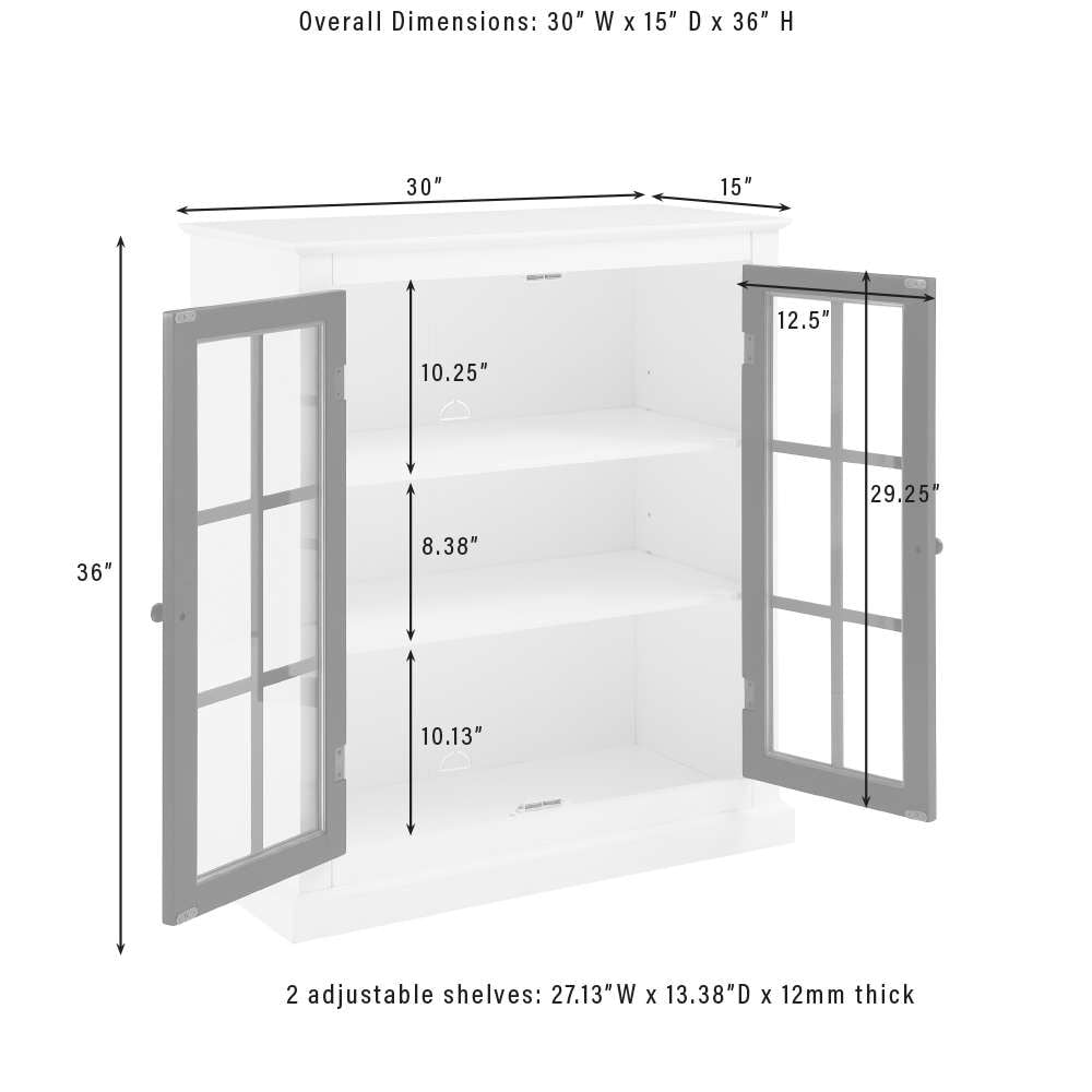 Crosley Furniture Cecily Stackable Storage Pantry White/Matte Black - CF3125-WH veiw 13