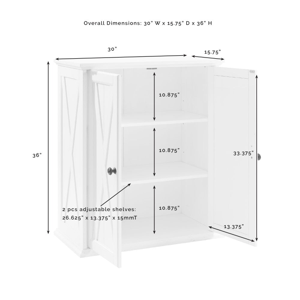 Crosley Furniture - Clifton Stackable Pantry Distressed White - CF3112-WH veiw 7