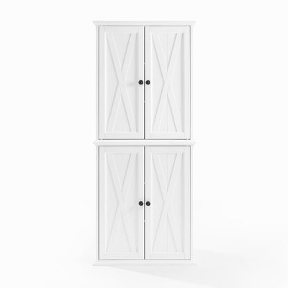 Crosley Furniture - Clifton Tall Pantry Distressed White - 2 Stackable Pantries - KF33004WH veiw 2