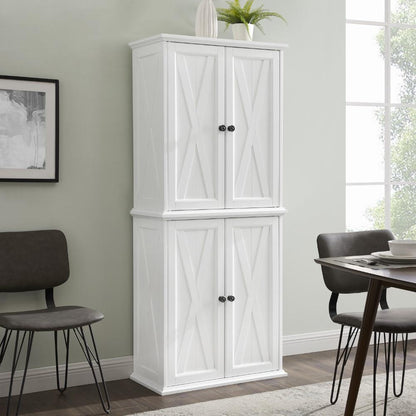 Crosley Furniture - Clifton Tall Pantry Distressed White - 2 Stackable Pantries - KF33004WH veiw 8