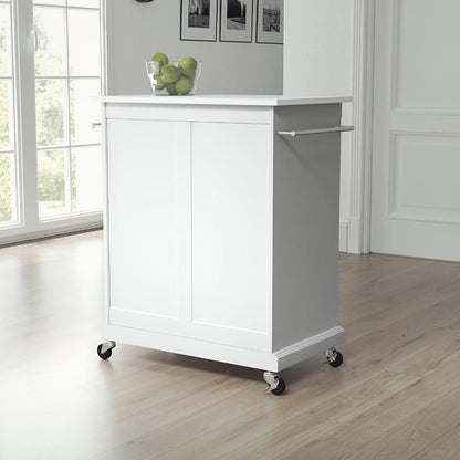 Crosley Furniture - Compact Granite Top Kitchen Cart White/White - KF30020EWH view 6