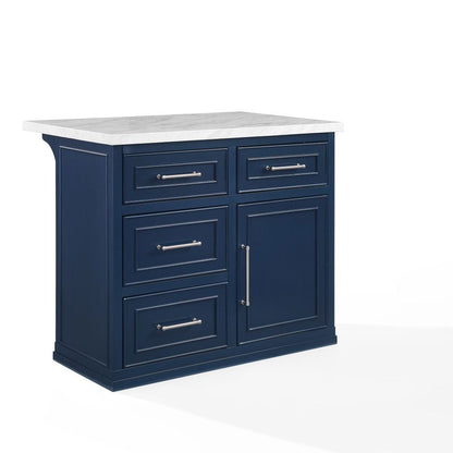 Crosley Furniture - Cutler Faux Marble Top Kitchen Island - KF30094WM-NV view 1