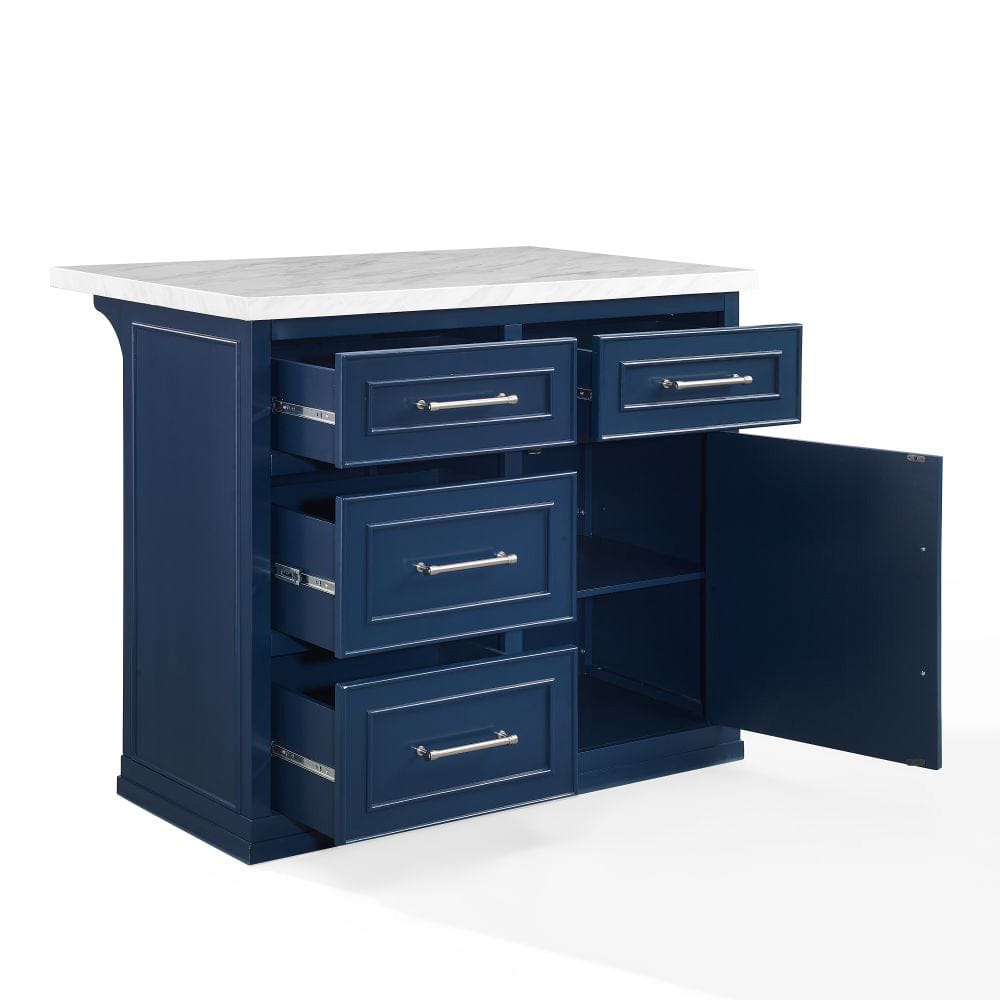 Crosley Furniture - Cutler Faux Marble Top Kitchen Island - KF30094WM-NV view 3