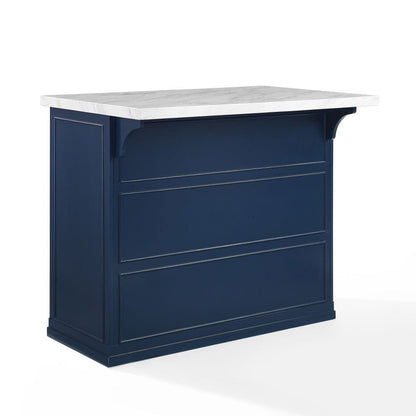 Crosley Furniture - Cutler Faux Marble Top Kitchen Island - KF30094WM-NV view 4