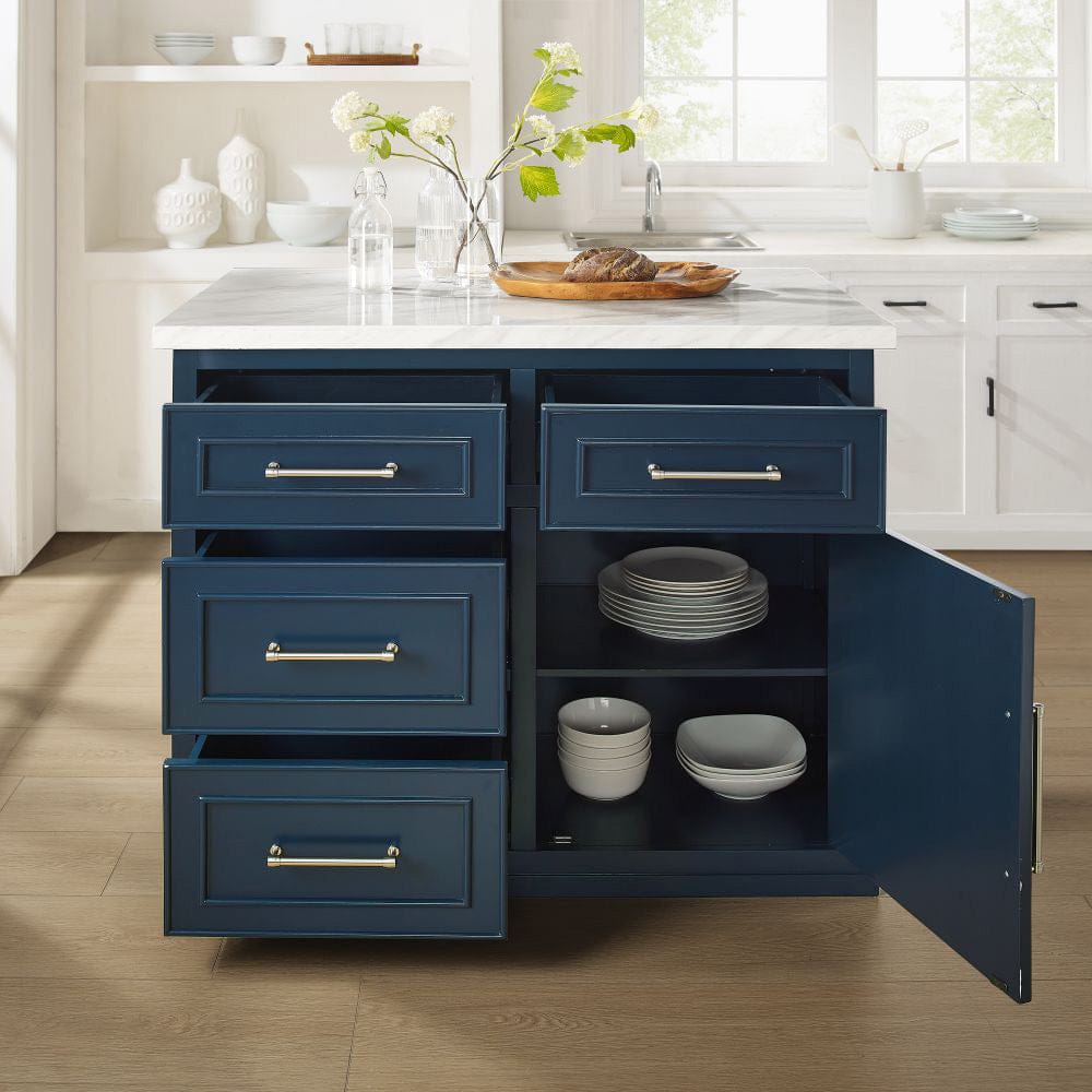 Crosley Furniture - Cutler Faux Marble Top Kitchen Island - KF30094WM-NV view 8