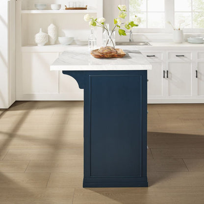 Crosley Furniture - Cutler Faux Marble Top Kitchen Island - KF30094WM-NV view 9