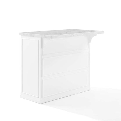 Crosley Furniture - Cutler Faux Marble Top Kitchen Island White/White Marble - KF30094WM-WH veiw 10