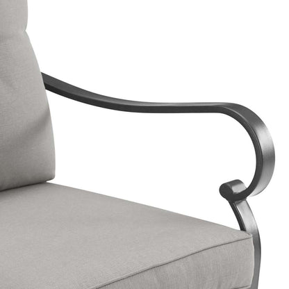 Crosley Furniture - Dahlia 5Pc Outdoor Metal Conversation Set W/ Fire Table Taupe/Matte Black - Dante Fire Table & 4 Armchairs - KO70354MB-TE_CLOSEOUT veiw 6