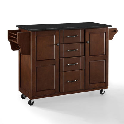 Crosley Furniture - Eleanor Black Granite Top Kitchen Cart - KF30174EMA veiw 1