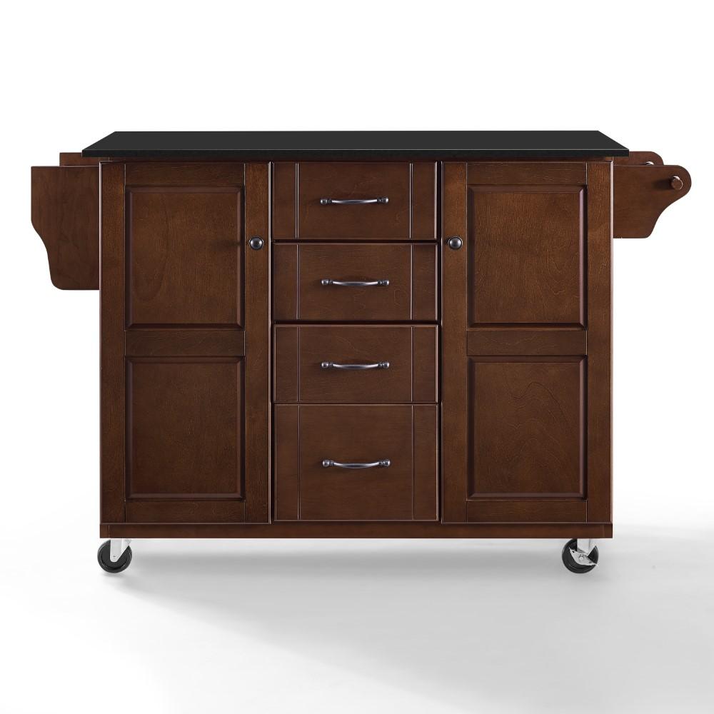 Crosley Furniture - Eleanor Black Granite Top Kitchen Cart - KF30174EMA veiw 4