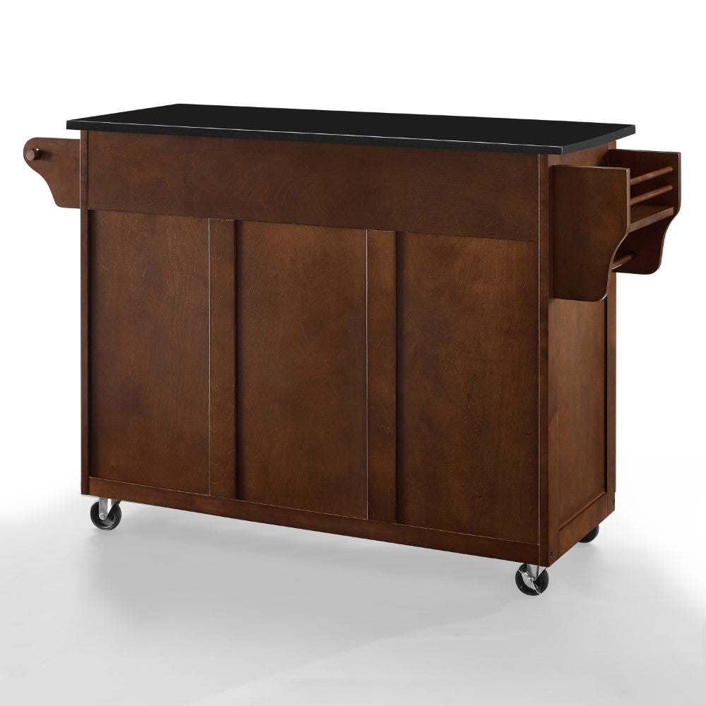 Crosley Furniture - Eleanor Black Granite Top Kitchen Cart - KF30174EMA veiw 5