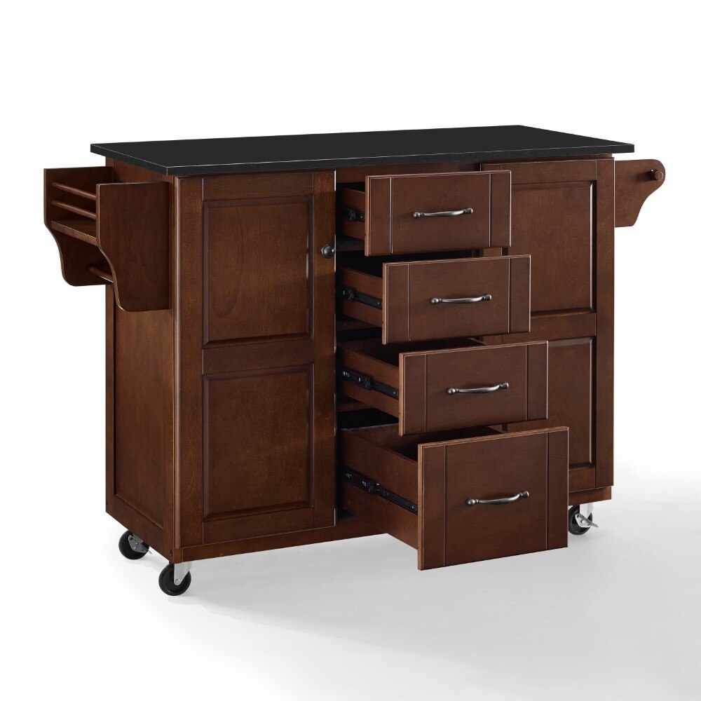 Crosley Furniture - Eleanor Black Granite Top Kitchen Cart - KF30174EMA veiw 7