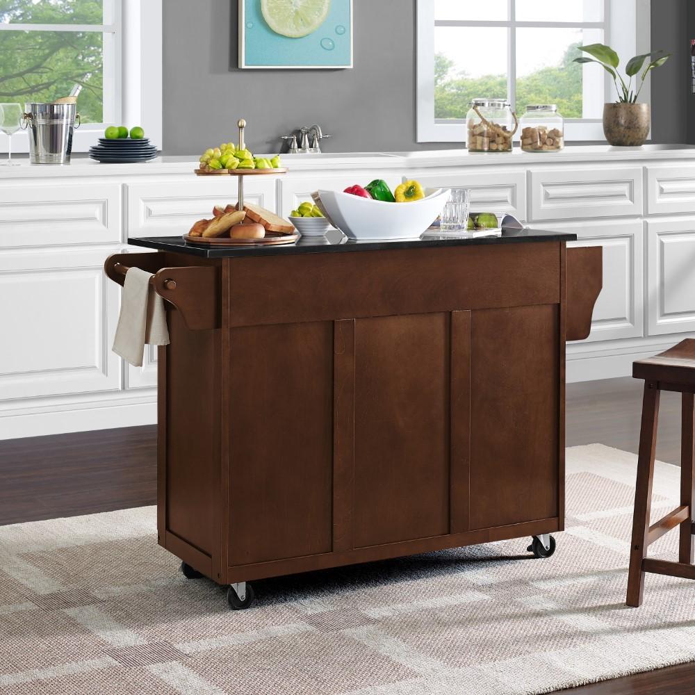 Crosley Furniture - Eleanor Black Granite Top Kitchen Cart - KF30174EMA veiw 10