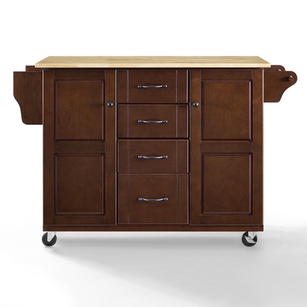 Crosley Furniture - Eleanor Natural Wood Top Kitchen Cart - KF30171EMA veiw 4