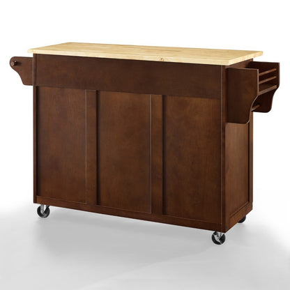 Crosley Furniture - Eleanor Natural Wood Top Kitchen Cart - KF30171EMA veiw 5