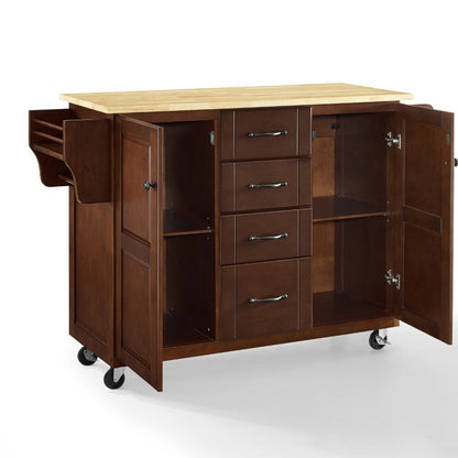 Crosley Furniture - Eleanor Natural Wood Top Kitchen Cart - KF30171EMA veiw 8