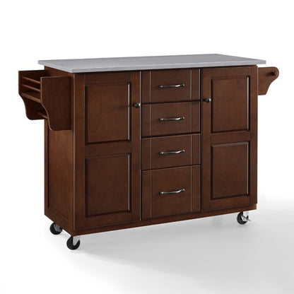 Crosley Furniture - Eleanor Stainless Steel Top Kitchen Cart - KF30172EMA veiw 1