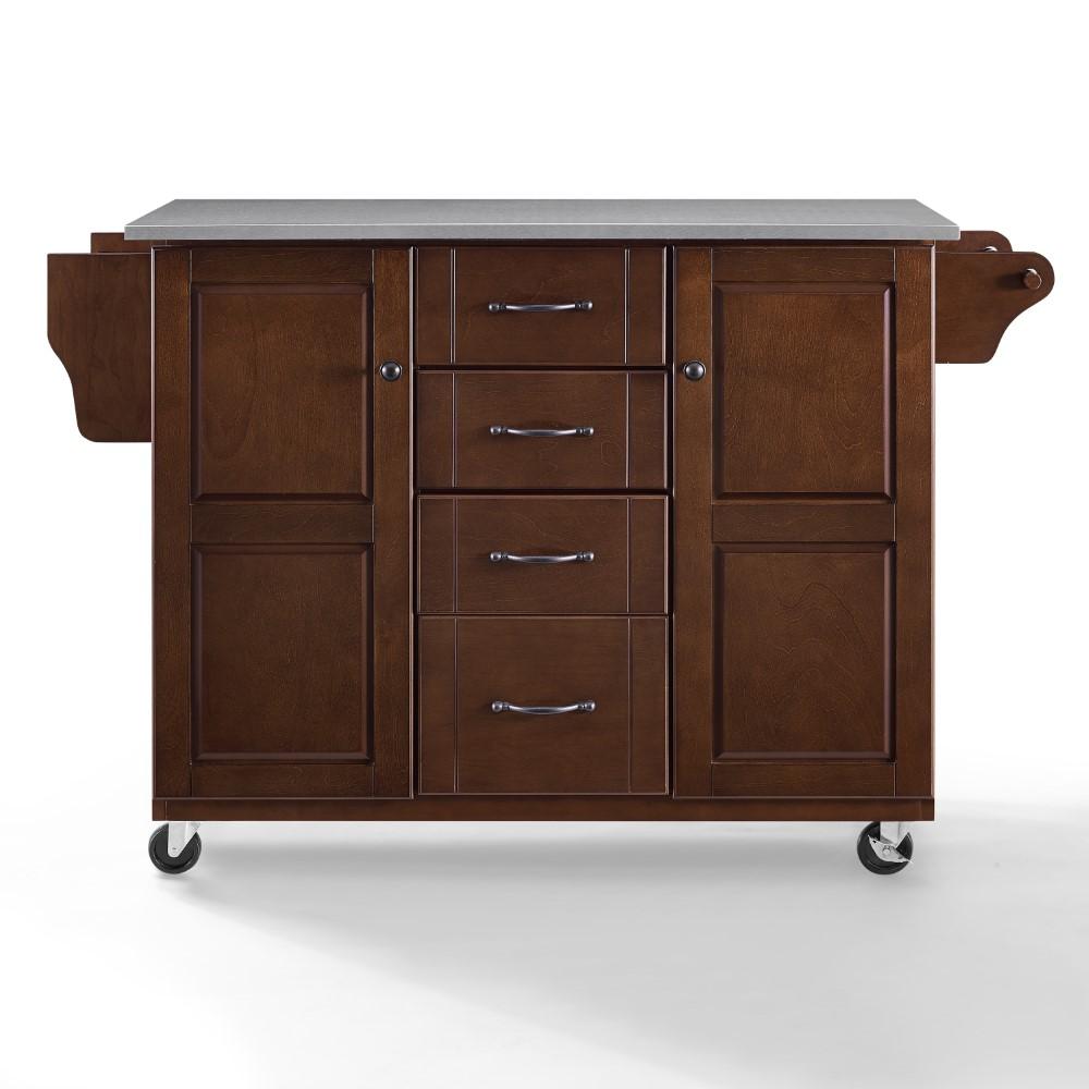 Crosley Furniture - Eleanor Stainless Steel Top Kitchen Cart - KF30172EMA veiw 4