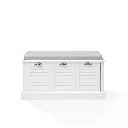 Crosley Furniture Ellison Storage Bench White/Gray - CF6041-WH veiw 6