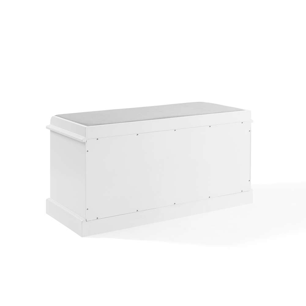 Crosley Furniture Ellison Storage Bench White/Gray - CF6041-WH veiw 8