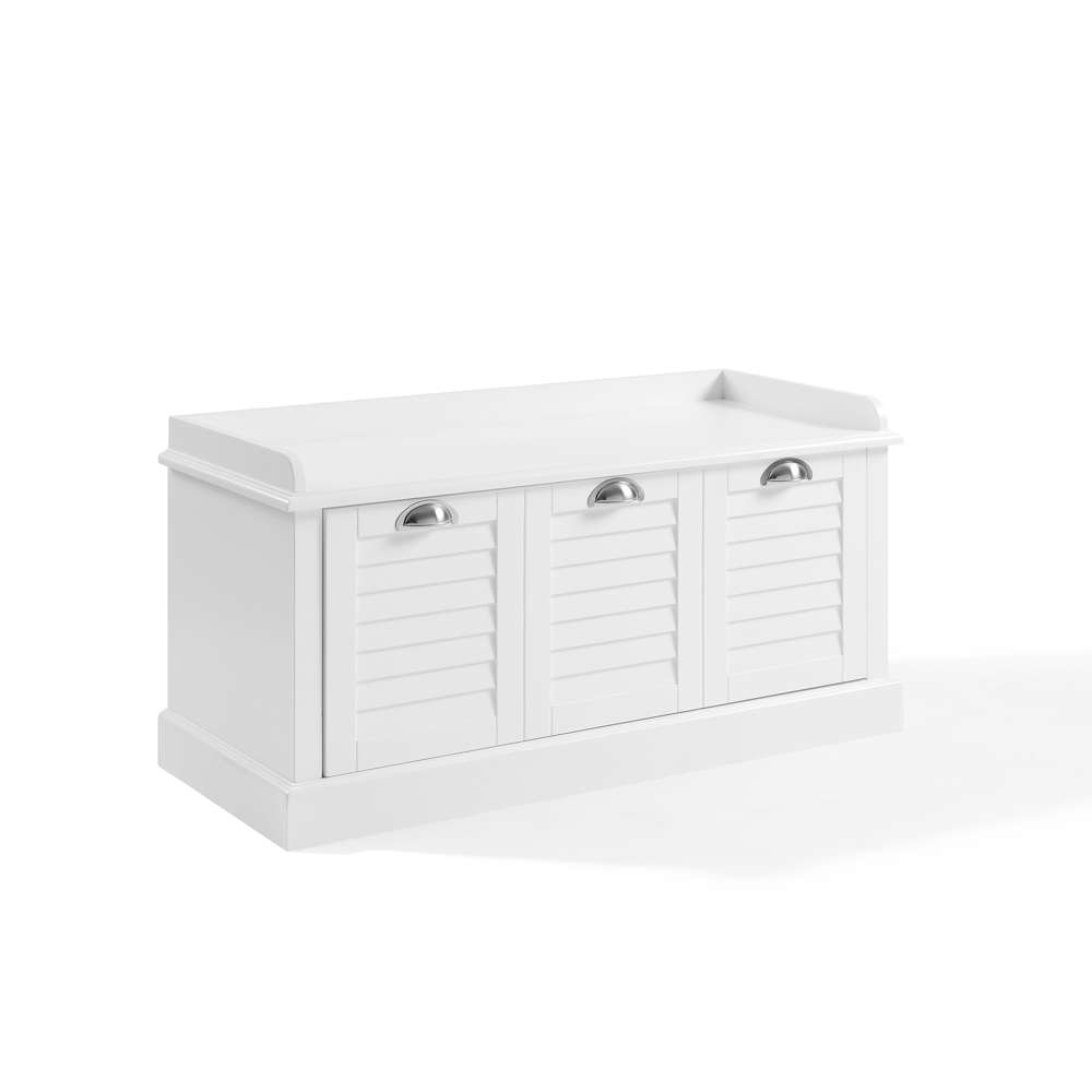 Crosley Furniture Ellison Storage Bench White/Gray - CF6041-WH veiw 9