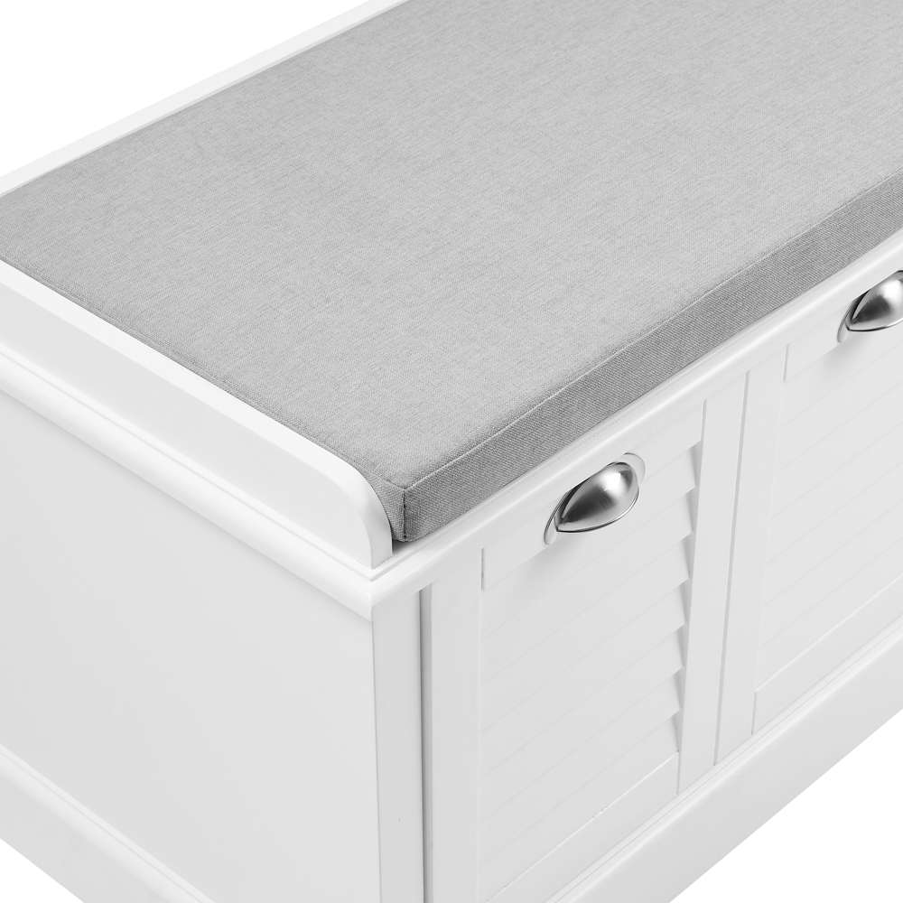 Crosley Furniture Ellison Storage Bench White/Gray - CF6041-WH veiw 11