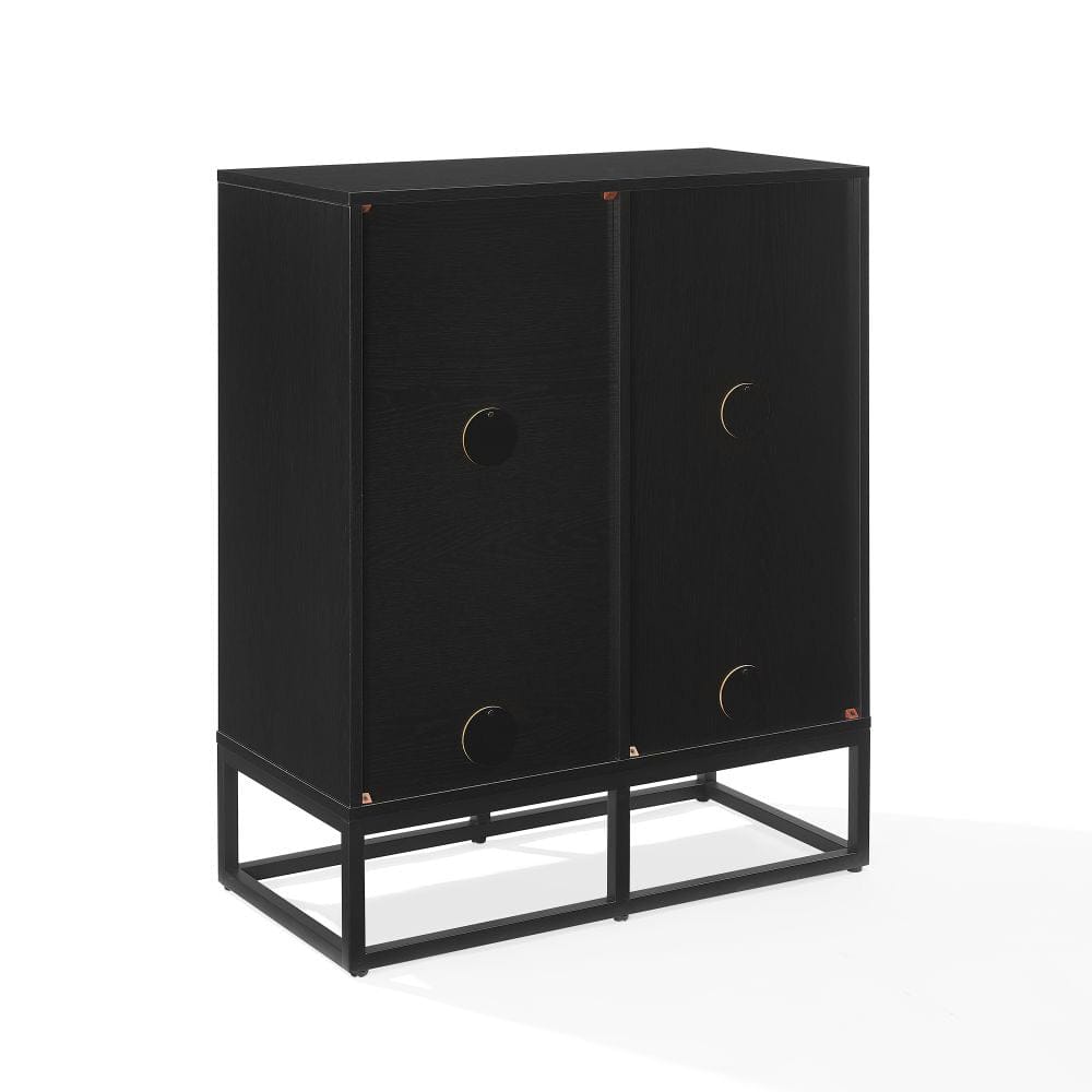 Crosley Furniture - Enzo 4 Cube Record Player Stand With Vinyl Storage - CF1128-BK view 3