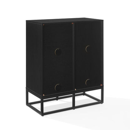 Crosley Furniture - Enzo 4 Cube Record Player Stand With Vinyl Storage - CF1128-BK view 3