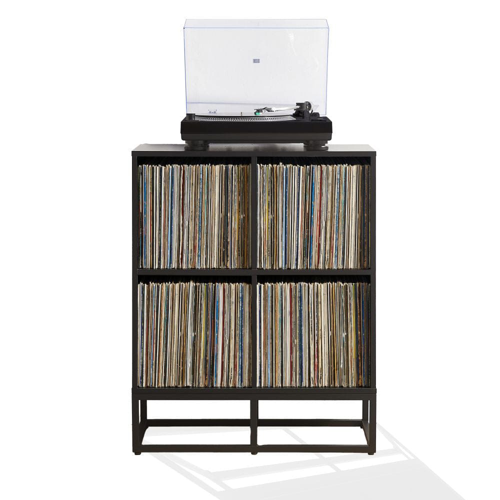 Crosley Furniture - Enzo 4 Cube Record Player Stand With Vinyl Storage - CF1128-BK view 4