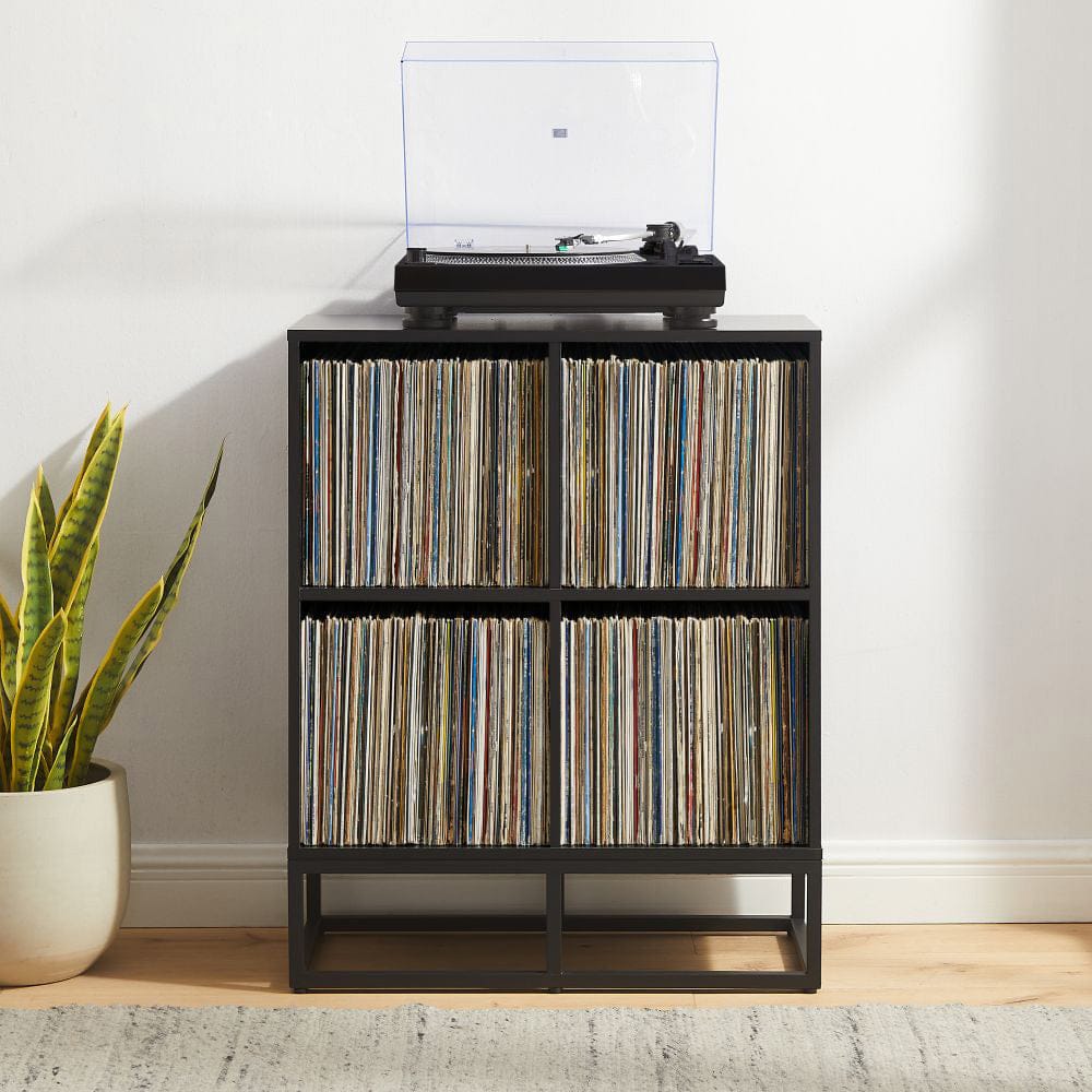 Crosley Furniture - Enzo 4 Cube Record Player Stand With Vinyl Storage - CF1128-BK view 7
