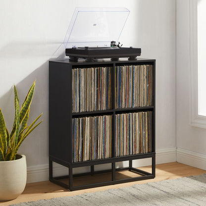 Crosley Furniture - Enzo 4 Cube Record Player Stand With Vinyl Storage - CF1128-BK view 8