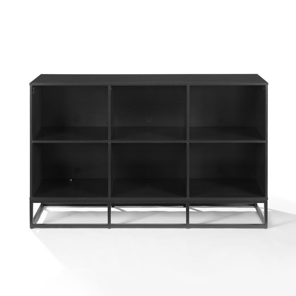 Crosley Furniture - Enzo 6 Cube Record Player Stand With Vinyl Storage - CF1129-BK view 2