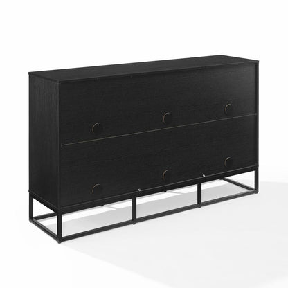 Crosley Furniture - Enzo 6 Cube Record Player Stand With Vinyl Storage - CF1129-BK view 3