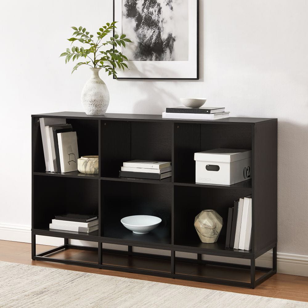 Crosley Furniture - Enzo 6 Cube Record Player Stand With Vinyl Storage - CF1129-BK view 5