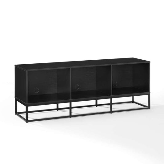 Crosley Furniture - Enzo Large Record Storage Media Console Black - CF1127-BK veiw 1