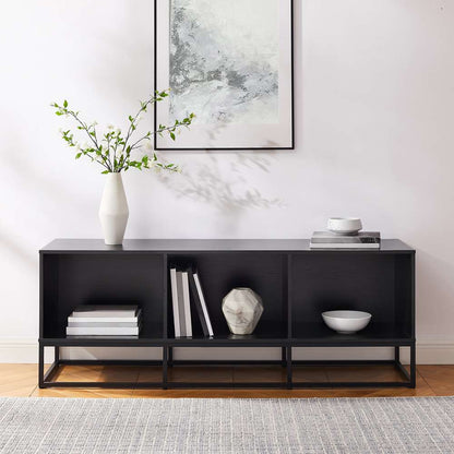 Crosley Furniture - Enzo Large Record Storage Media Console Black - CF1127-BK veiw 3