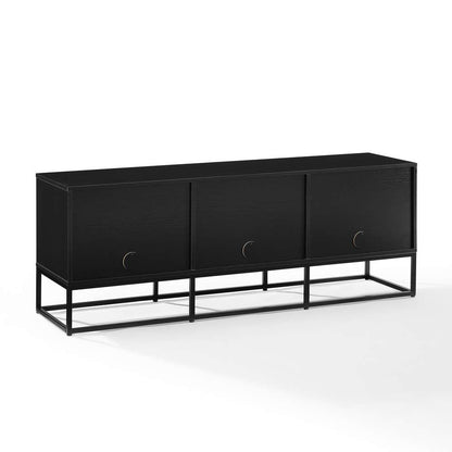 Crosley Furniture - Enzo Large Record Storage Media Console Black - CF1127-BK veiw 6