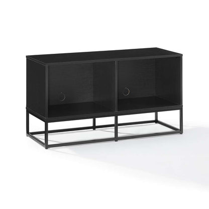 Crosley Furniture - Enzo Medium Record Storage Media Console Black - CF1126-BK veiw 1