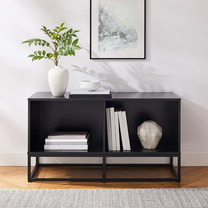 Crosley Furniture - Enzo Medium Record Storage Media Console Black - CF1126-BK veiw 3