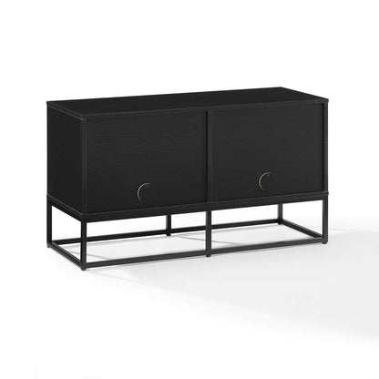 Crosley Furniture - Enzo Medium Record Storage Media Console Black - CF1126-BK veiw 6