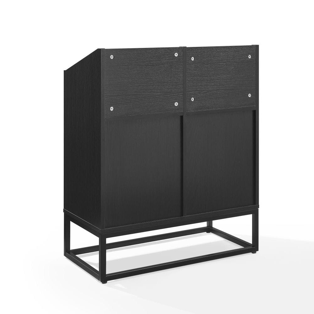 Crosley Furniture - Enzo Medium Vinyl Record Storage Stand - CF1133-BK view 3