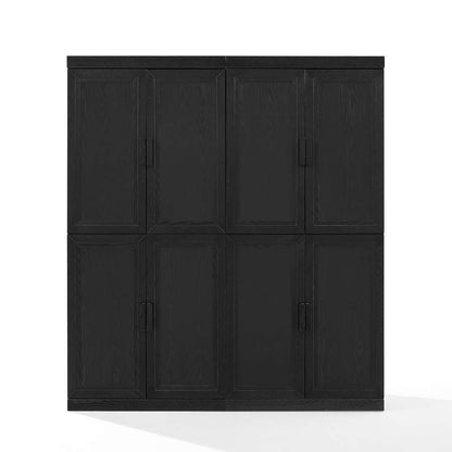 Crosley Furniture - Essen 2Pc Kitchen Pantry Storage Cabinet Set Black - 2 Pantries - KF33064BK veiw 6