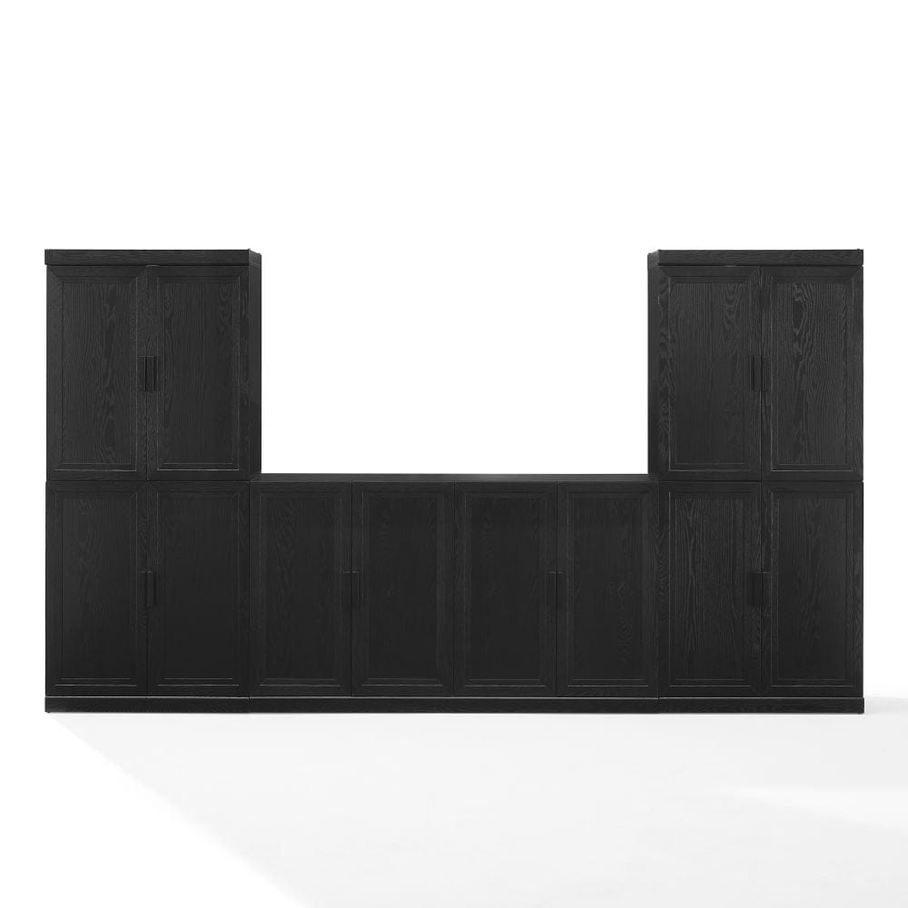 Crosley Furniture - Essen 3-Piece Entertainment Center - Sideboard & 2 Pantries - KF33019BK view 2