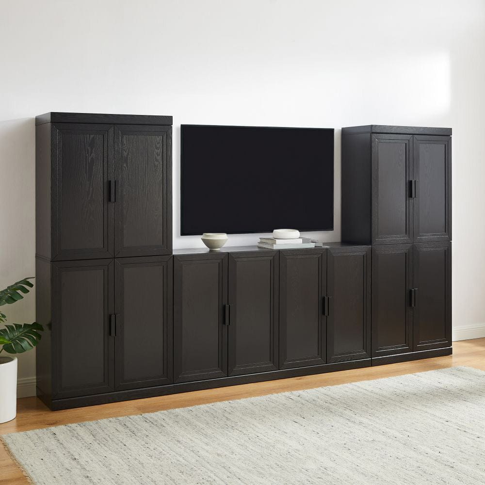 Crosley Furniture - Essen 3-Piece Entertainment Center - Sideboard & 2 Pantries - KF33019BK view 6