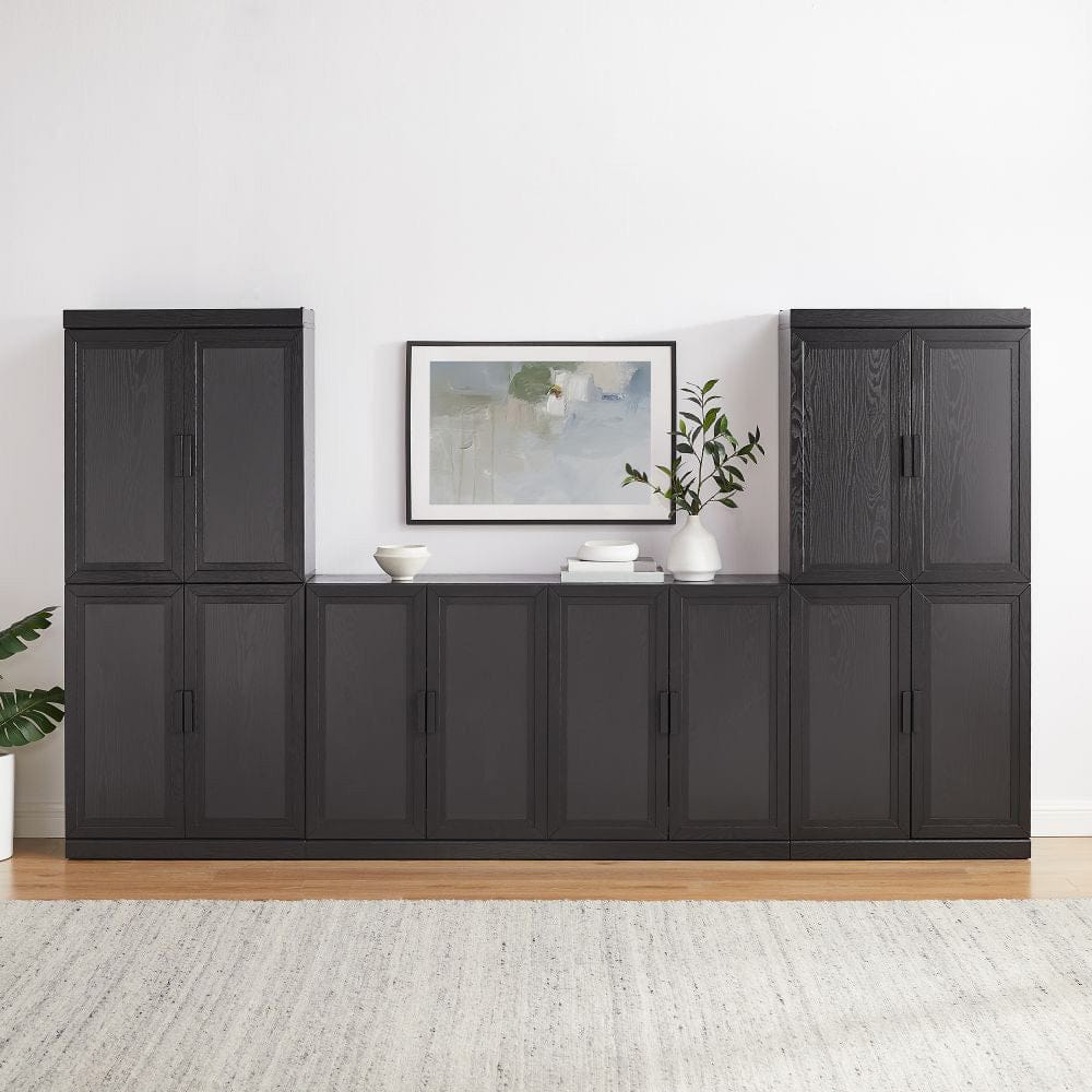 Crosley Furniture - Essen 3-Piece Entertainment Center - Sideboard & 2 Pantries - KF33019BK view 7