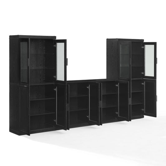 Crosley Furniture - Essen 3-Piece Sideboard And Glass Door Pantry Set - Sideboard & 2 Glass Door Pantries - KF33068BK view 1