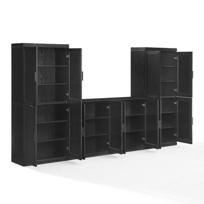 Crosley Furniture - Essen 3-Piece Sideboard And Pantry Set - Sideboard & 2 Pantries - KF33067BK view 3