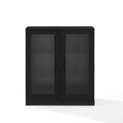 Crosley Furniture - Essen Stackable Glass Door Kitchen Pantry Storage Cabinet Black - CF3138-BK veiw 6
