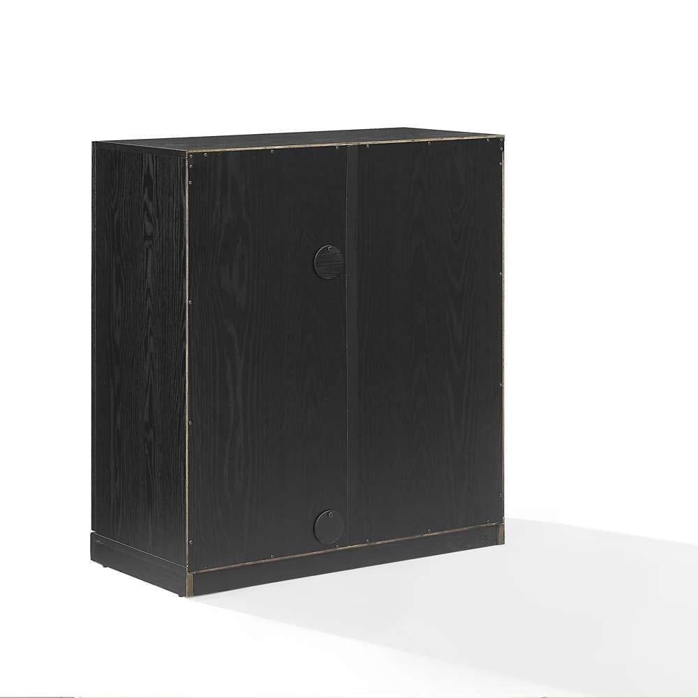 Crosley Furniture - Essen Stackable Glass Door Kitchen Pantry Storage Cabinet Black - CF3138-BK veiw 8